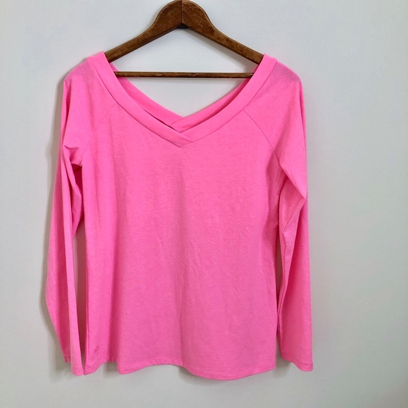 Lilly Pulitzer Hot Pink Long Sleeve Tee - Picture 5 of 7